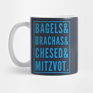 Bagels, Brachas, Chesed & Mitzvot Mug